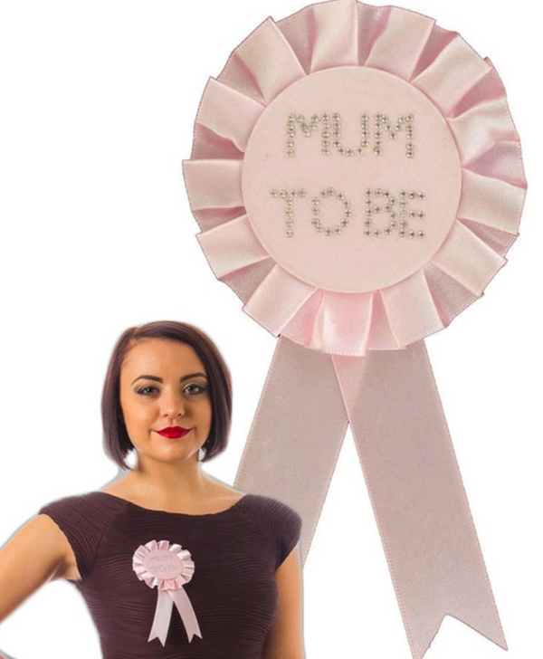 Pink Mum to Be Rosette