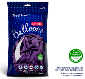 Strong Balloons 23cm - Metallic Purple (100 Pack)