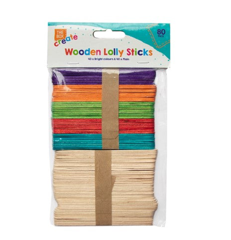 Wooden Lolly Sticks (80 Pack)