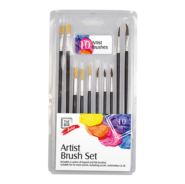Artist Paint Brush Set (10 Pack)