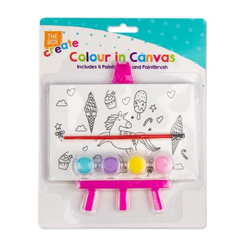 Mini Kids Colour In Canvas in 4 Assorted Designs