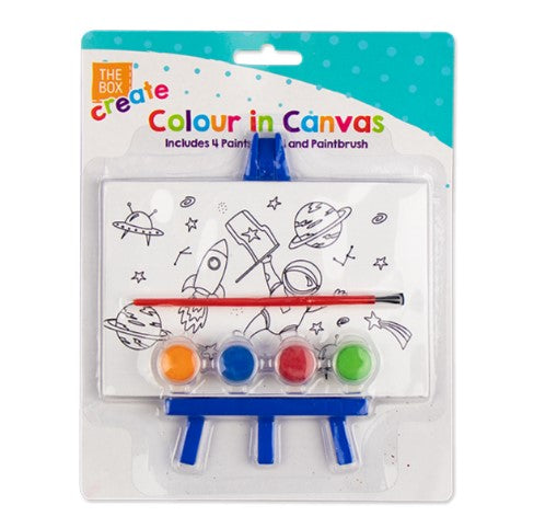Mini Kids Colour In Canvas in 4 Assorted Designs