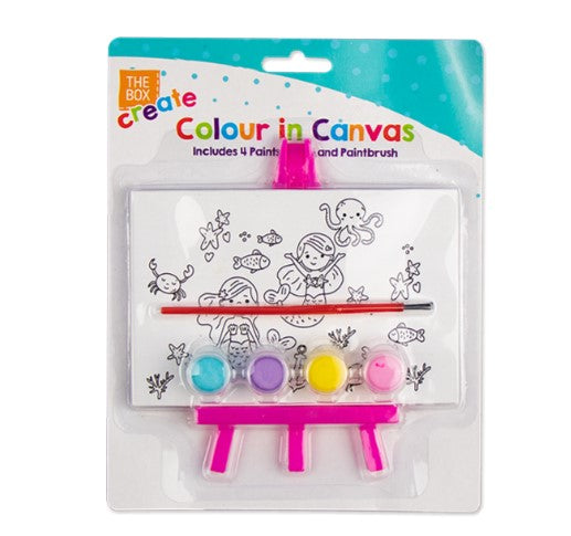 Mini Kids Colour In Canvas in 4 Assorted Designs