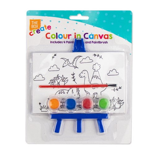 Mini Kids Colour In Canvas in 4 Assorted Designs