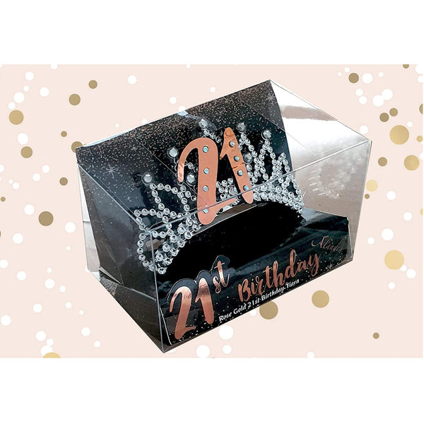 21st Gold Boxed Birthday Tiara