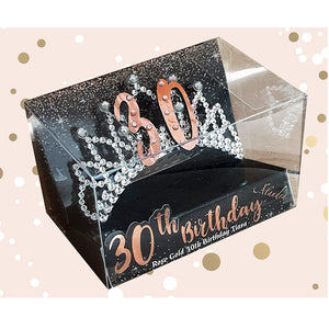 30th Boxed Birthday Tiara - Gold