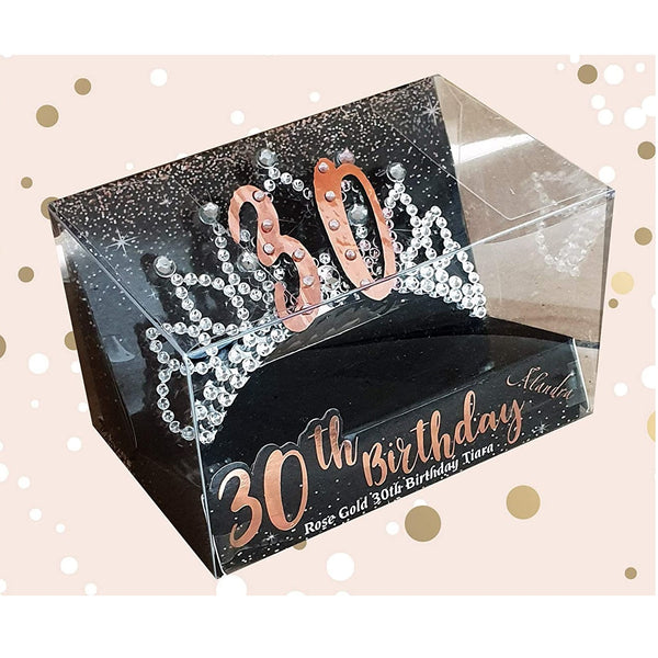 30th Boxed Birthday Tiara - Gold