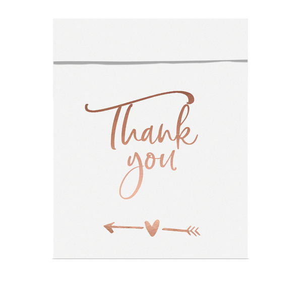 Paper treat bags Thank you  (13x16.5cm)