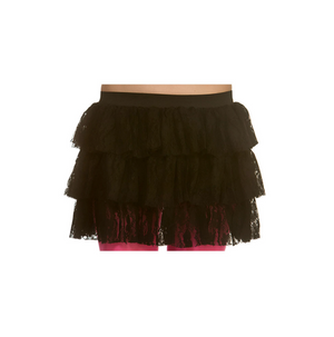 80's Lacy Ra-Ra Skirt - Black