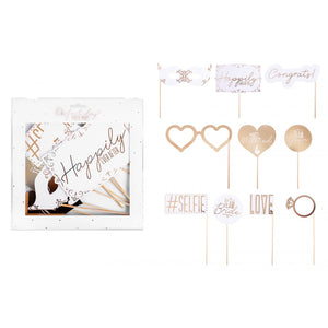GOLD FOIL PHOTO BOOTH PROPS (10 PACK)