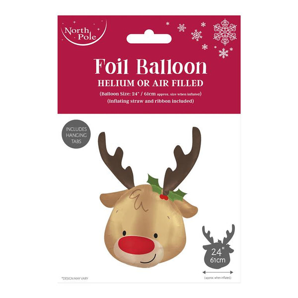 Reindeer Head Foil Balloon (79cm X 60cm)