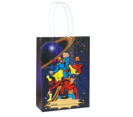 Superhero Paper Party Bag with Handles