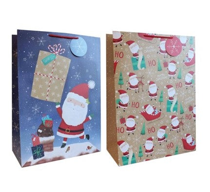 Gift bag XMAS Santa/Santa Pattern Jumbo