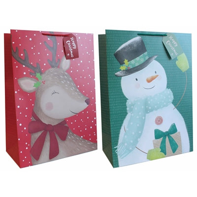 Gift bag XMAS Reindeer/Snowman Jumbo