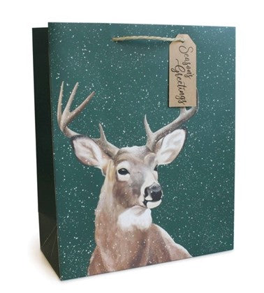 Gift bag XMAS Traditional Deer Large