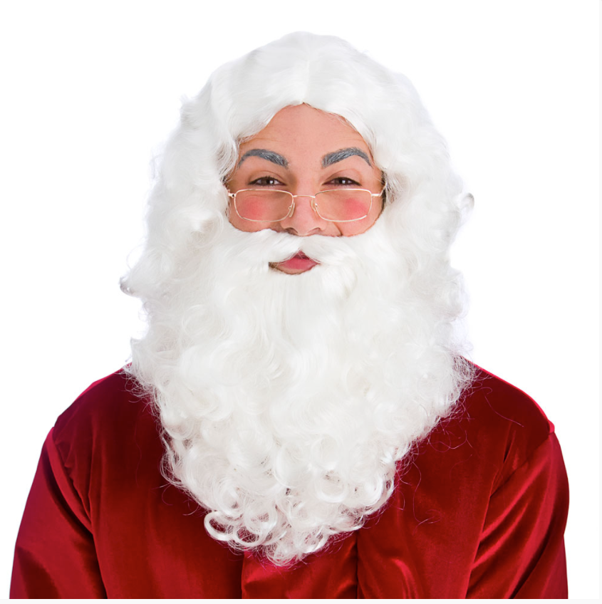 Deluxe Santa Beard Adult White main image 1