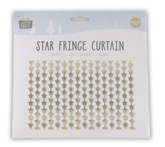 Foil Star Fringe Curtain - (1m)