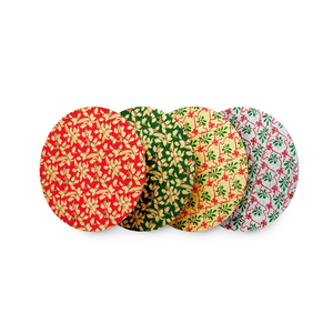 Unwrapped Holly Print Round Boards Assortment (10")