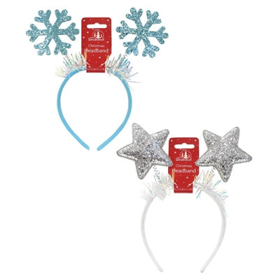 Plush XMAS Wobbly Headband in 2 Assorted Designs