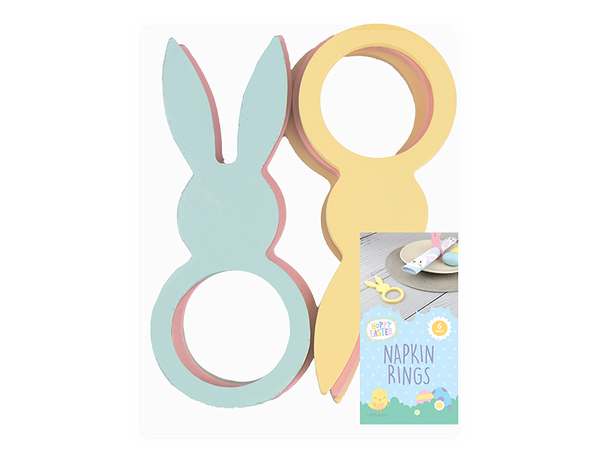 Easter Wooden Napkin Rings - (6 Pack)