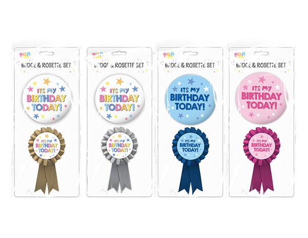 Birthday Party Badge Set - (2 Pack)