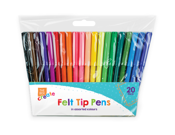 Felt Tip Pens - (20 Pack)