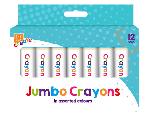 Jumbo Colouring Crayons - (12 Pack)