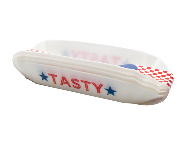 BBQ Hot Dog Plastic Trays  (4 Pack)