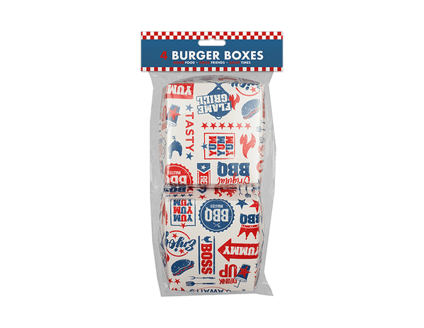 BBQ Burger Boxes - (4 Pack)