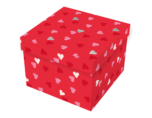 Valentine's Day Square Foiled Gift Box