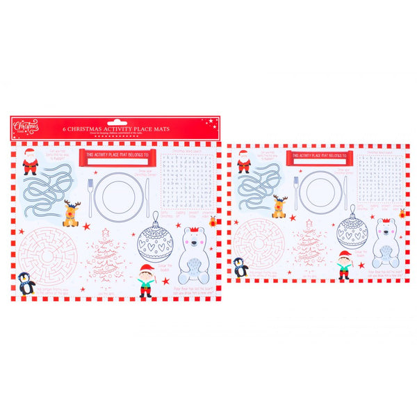 Christmas Activity Placemats (6 Pack)