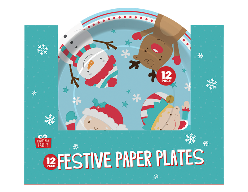 Festive top paper plates
