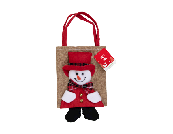 Christmas Jute Bag with 3D Character