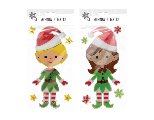 Christmas Elf Gel Window Sticker