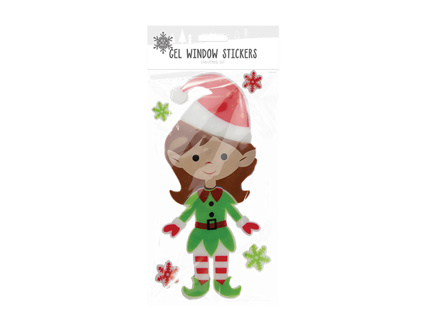 Christmas Elf Gel Window Sticker