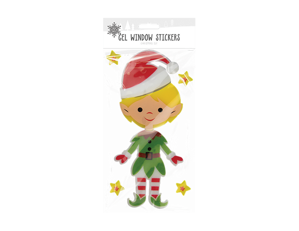 Christmas Elf Gel Window Sticker