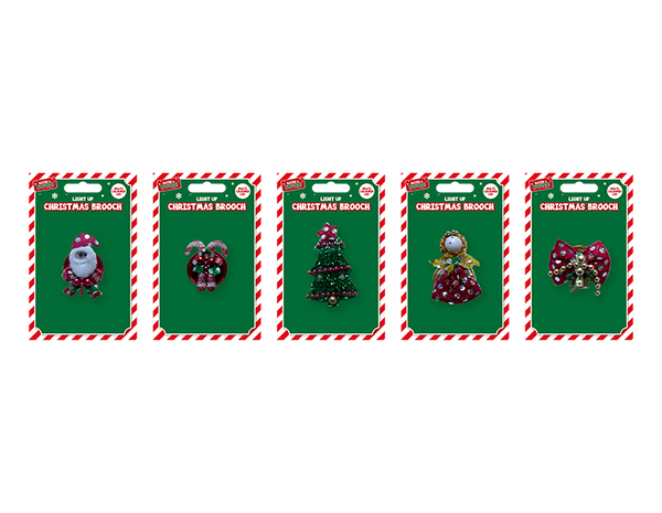 Xmas Brooch With Lights