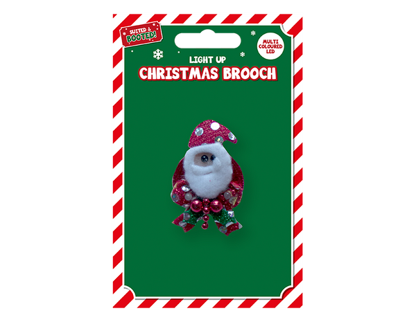 Xmas Brooch With Lights