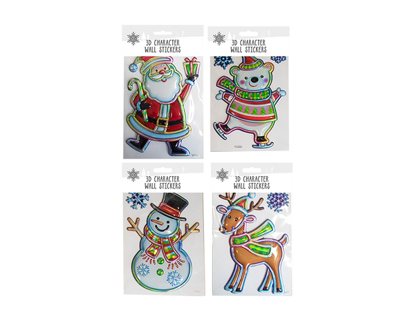 Xmas 3D Holographic Figure Stickers