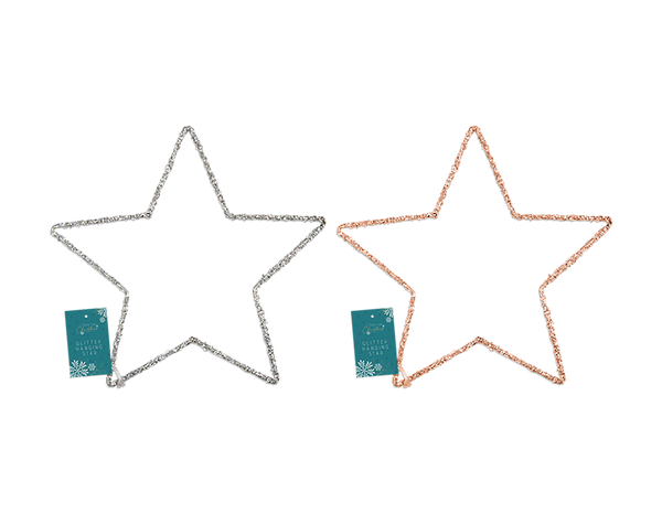 Glittery Hanging Star Decoration - (35cm)