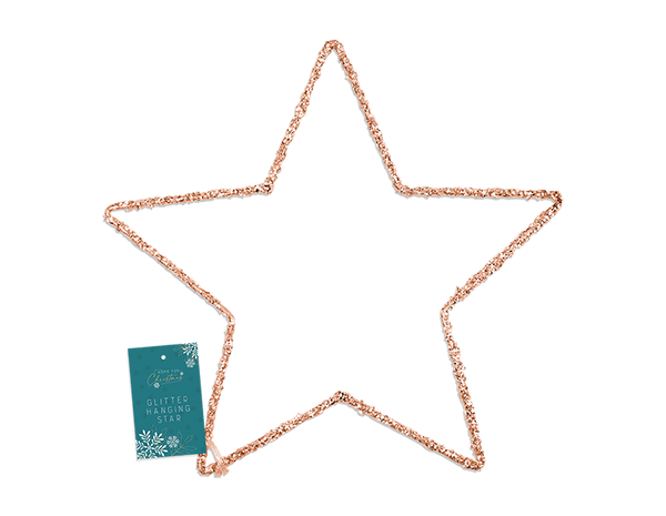 Glittery Hanging Star Decoration - (35cm)