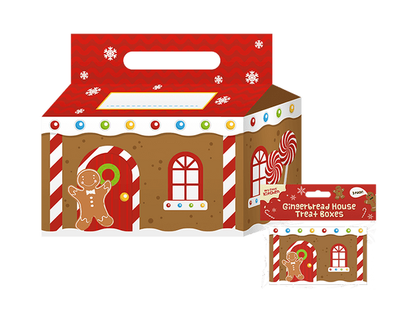 Gingerbread House Treat Boxes - (3 Pack)