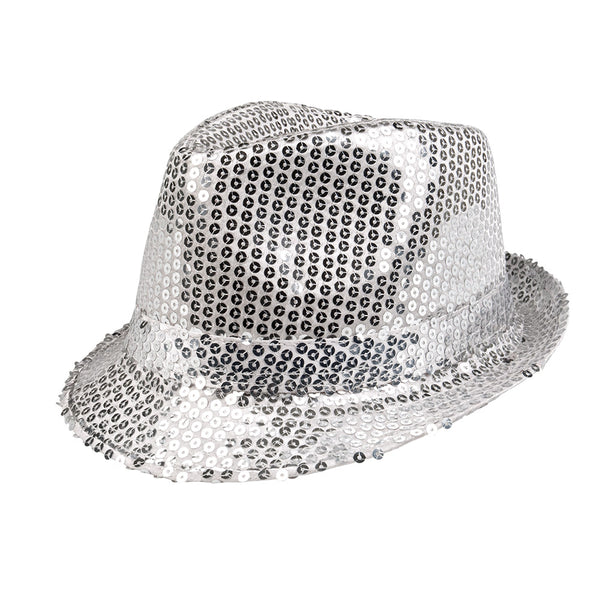 Hat Popstar sequins silver