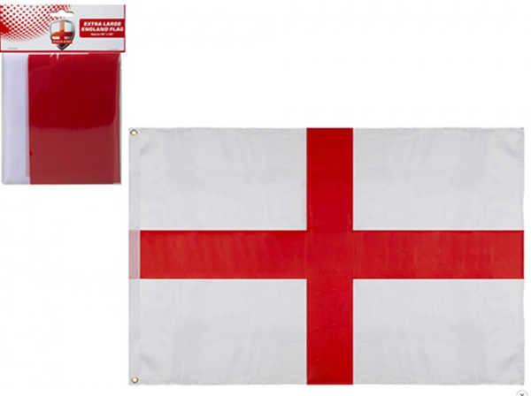 ST GEORGE RAYON FLAG WITH GROMMETS - (120 X 65CM)
