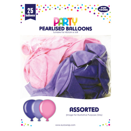 PARTY BALLOONS PINK - (25 Pack)