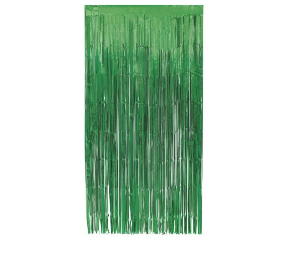 Green Foil Fringe Door Curtain - (1m x 2m)