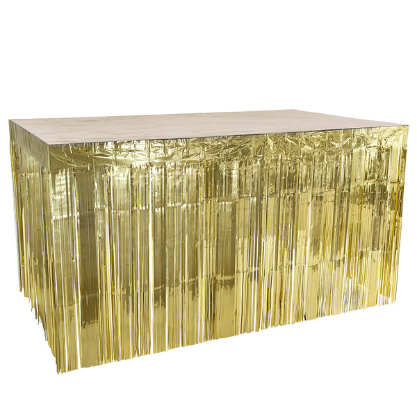 Table skirt metallic gold