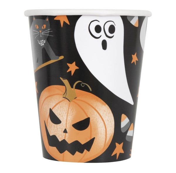 Bats & Boos Halloween 9oz Paper Cups - ( 8 Pack)