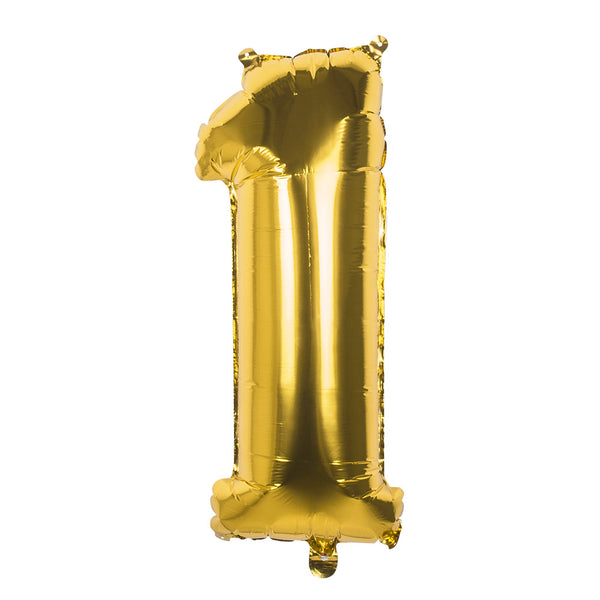 Foil balloon '1' gold - (66 cm)