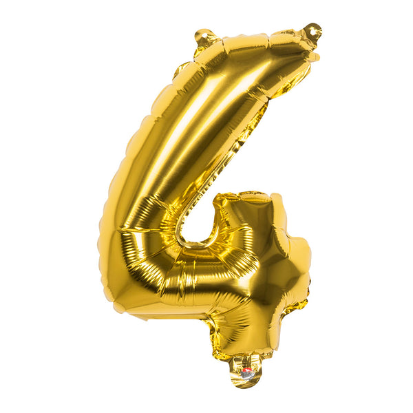 Foil balloon '4' gold - (66 cm)